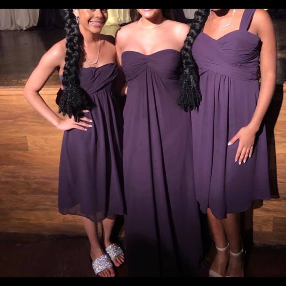 Bill Levkoff plum short dress